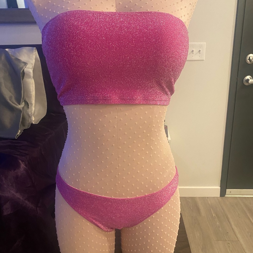 VS-PINK SHIMMER BIKINI SIZE S